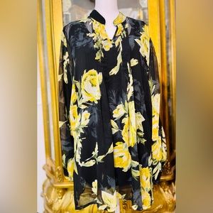 Floral sheer tunic and tank top